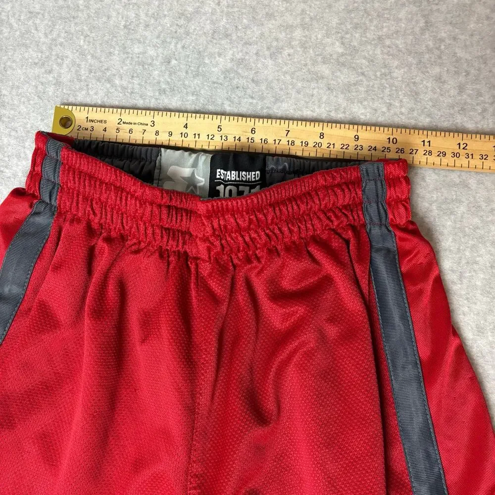 Vintage 90s Y2K Starter Men's Red/Gray Basketball Athletic Shorts - Size S